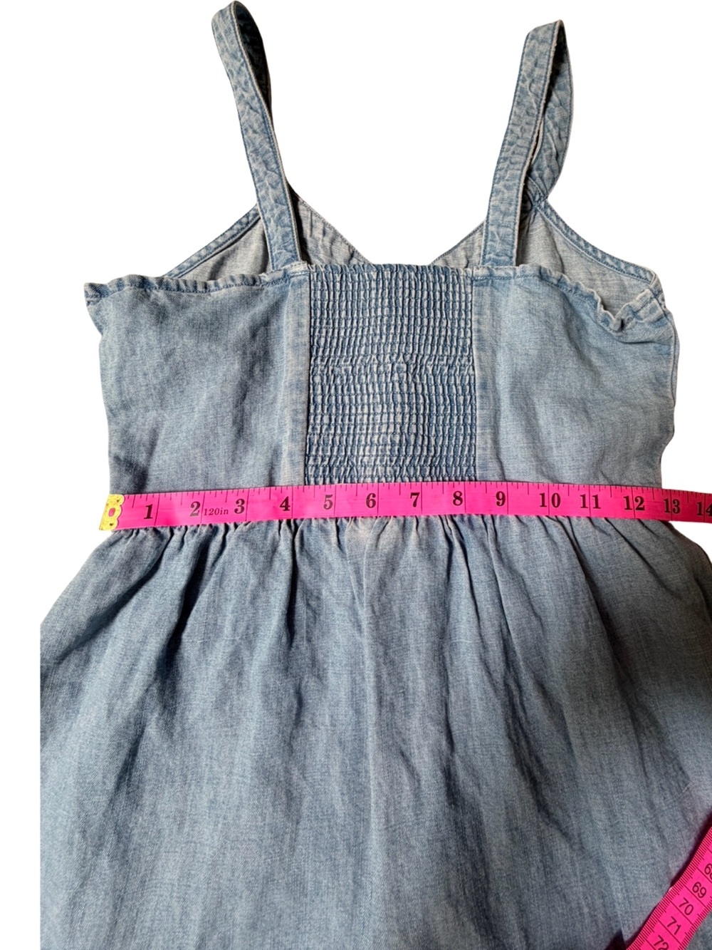 NWT LEVI’S Sabine Denim Tiered Midi Dress - Picture 9 of 13